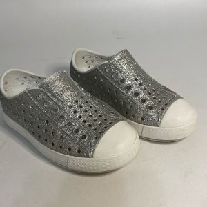 Silver glitter Native Shoes Jefferson shoe water shoe toddler shoes